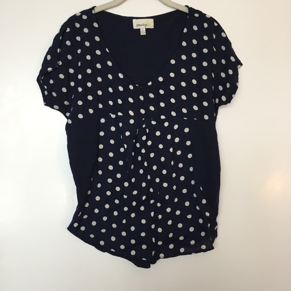 Anthropologie Porridge Polka Dot Short Sleeve Tee - Picture 2 of 8